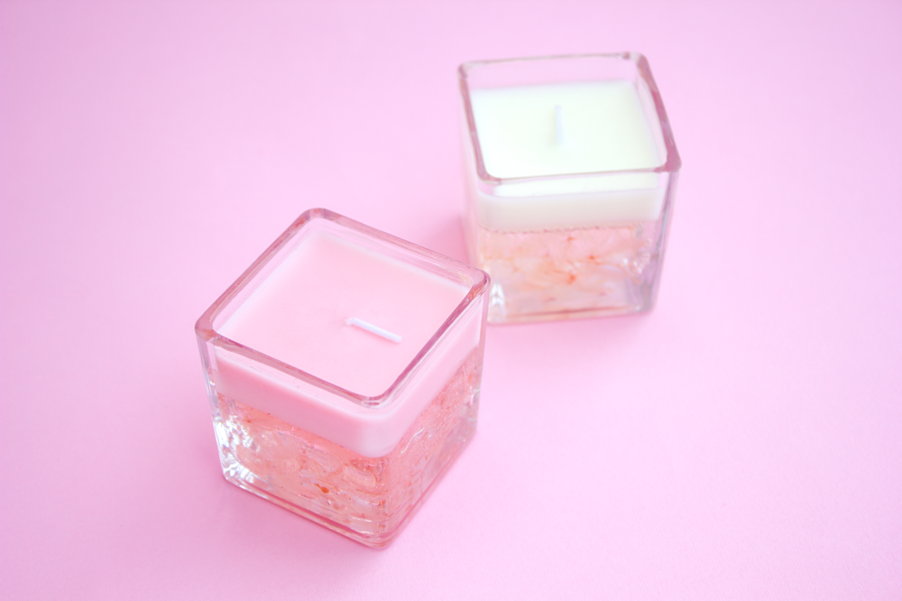 Square Dry Flower Double Layer Scented Candle
