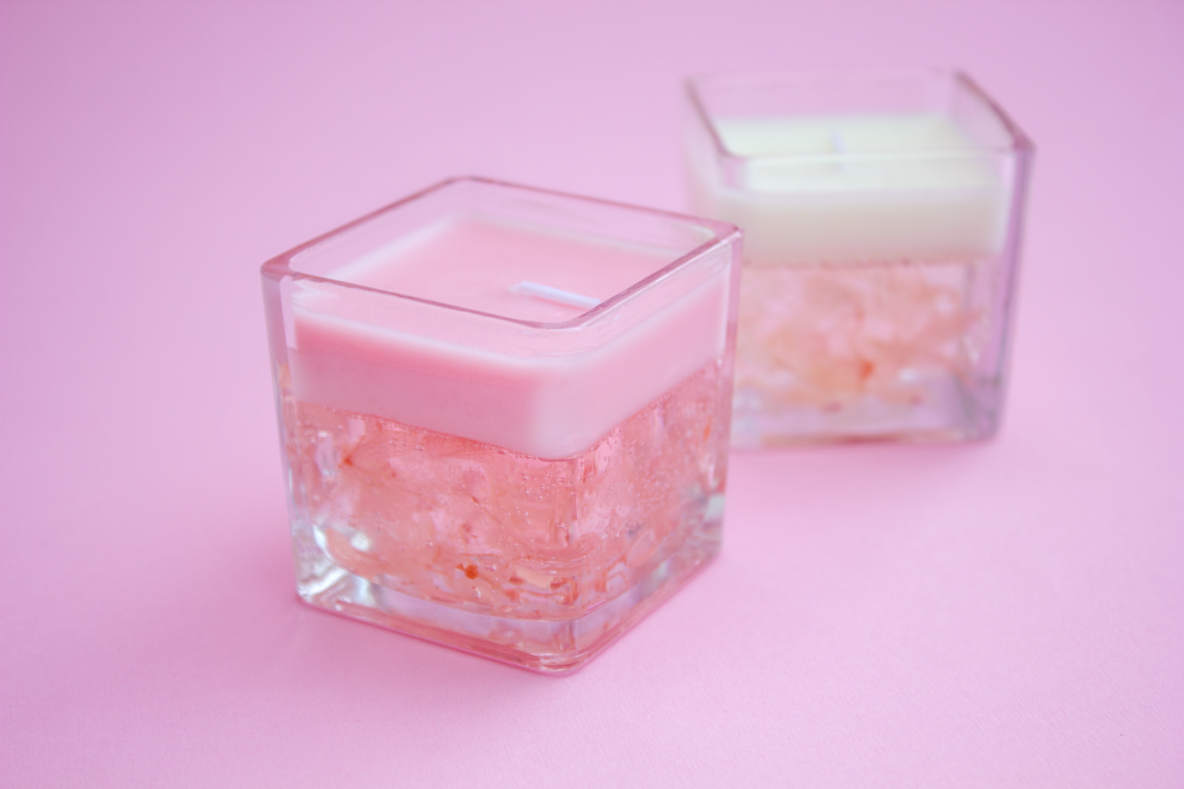 Square Dry Flower Double Layer Scented Candle